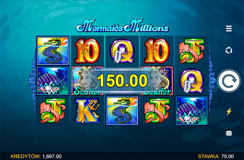 mermaid millions wygrana