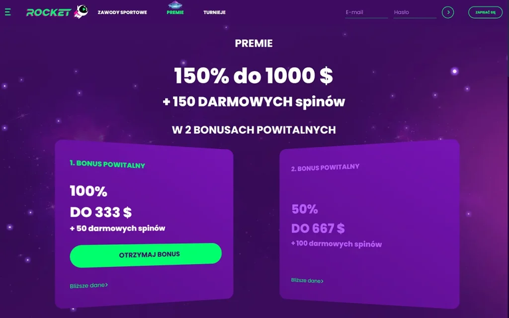 Casino Rocket Bonus Powitalny Casino Rocket Bonus Powitalny