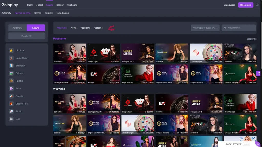 coinplay kasyno na zywo