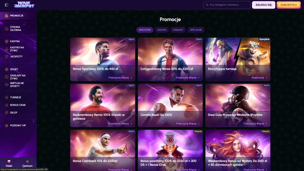 novajackpot bonusy