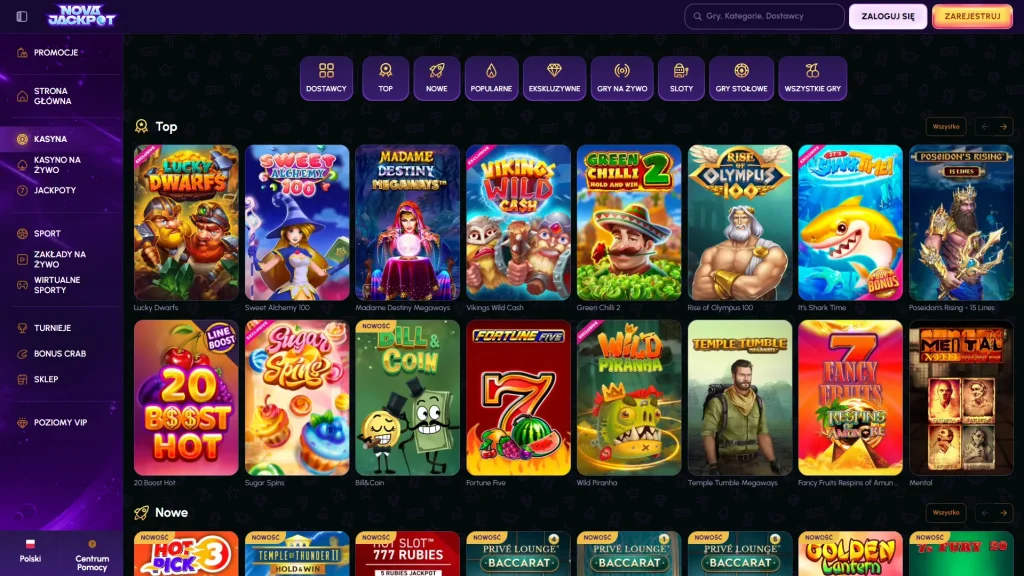 novajackpot gry