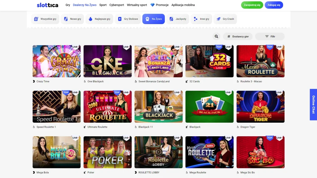 slottica gry na zywo