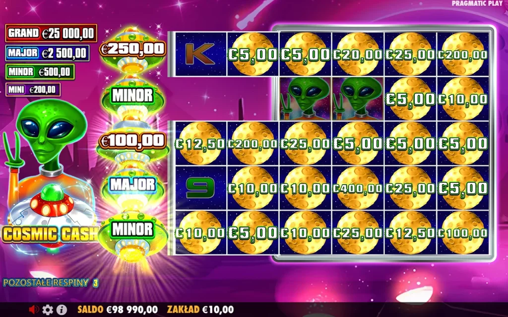 Cosmic Cash Powtarzane Obroty Cosmic Cash Powtarzane Obroty