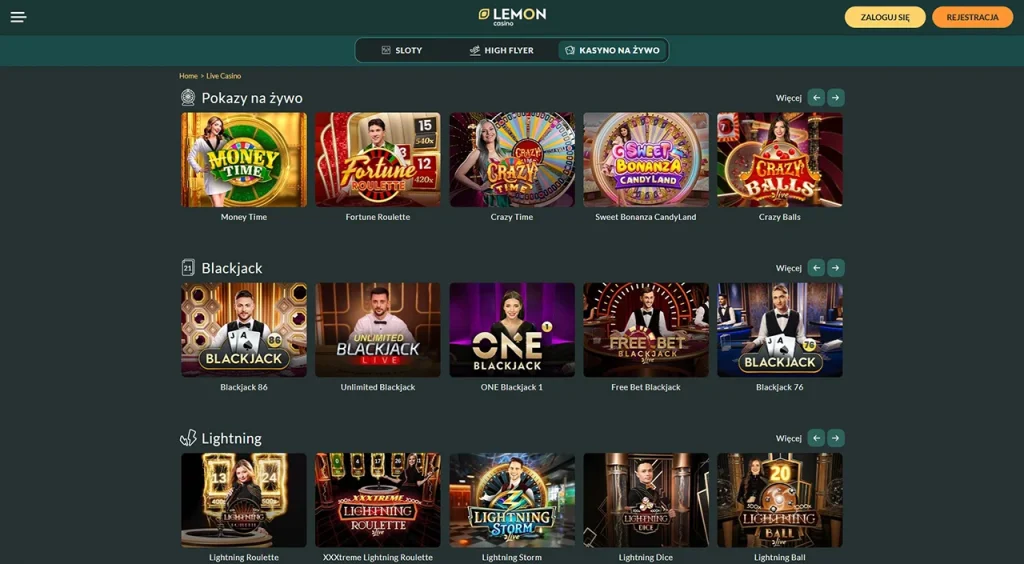 Lemon Casino Z Krupierem Na Zywo
