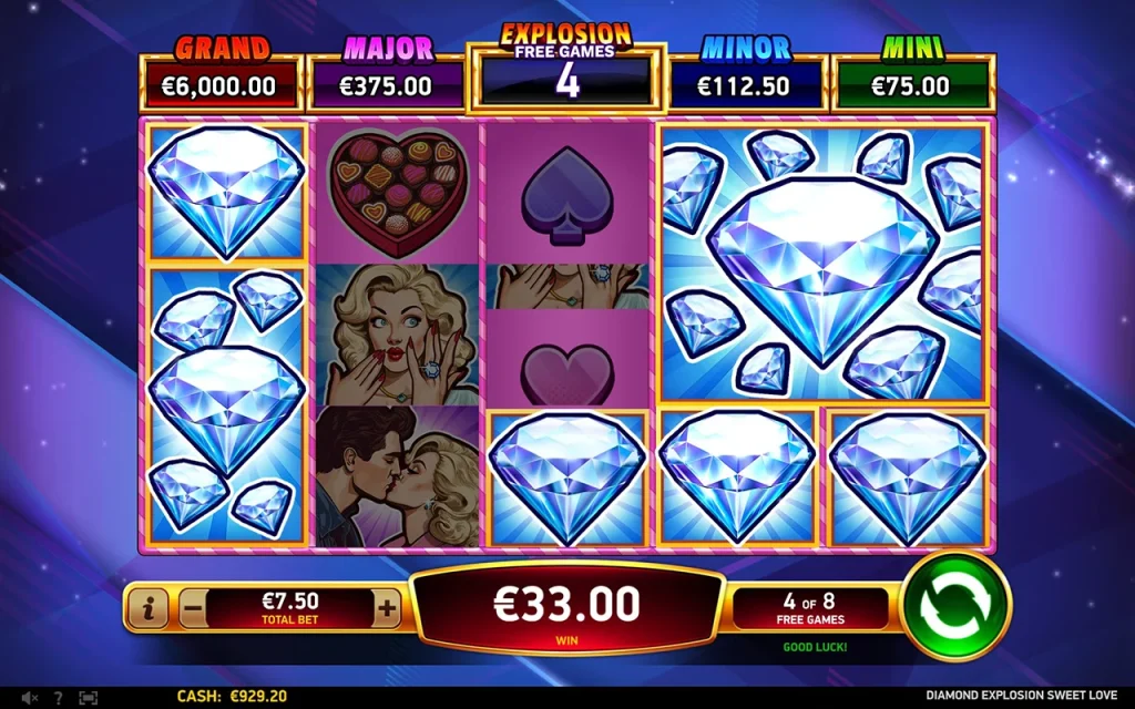 Diamond Explosion Sweet Love Darmowe Spiny