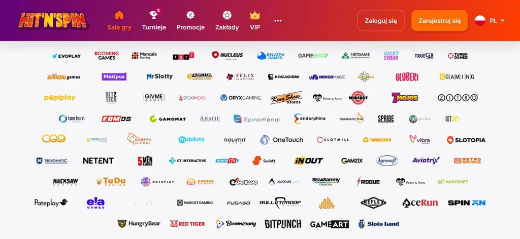HitNSpin Dostawcy