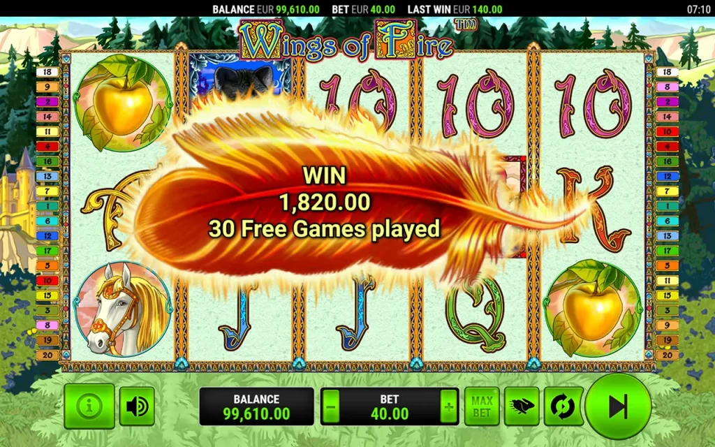 Wings of Fire Wygrana