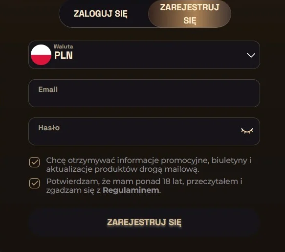 SevenPlay Formularz Rejestracyjny