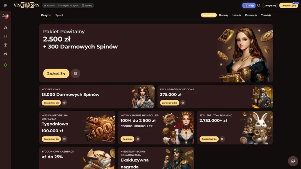 Vincispin Promocje