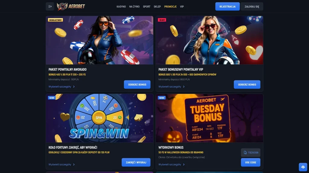 Aerobet Promocje