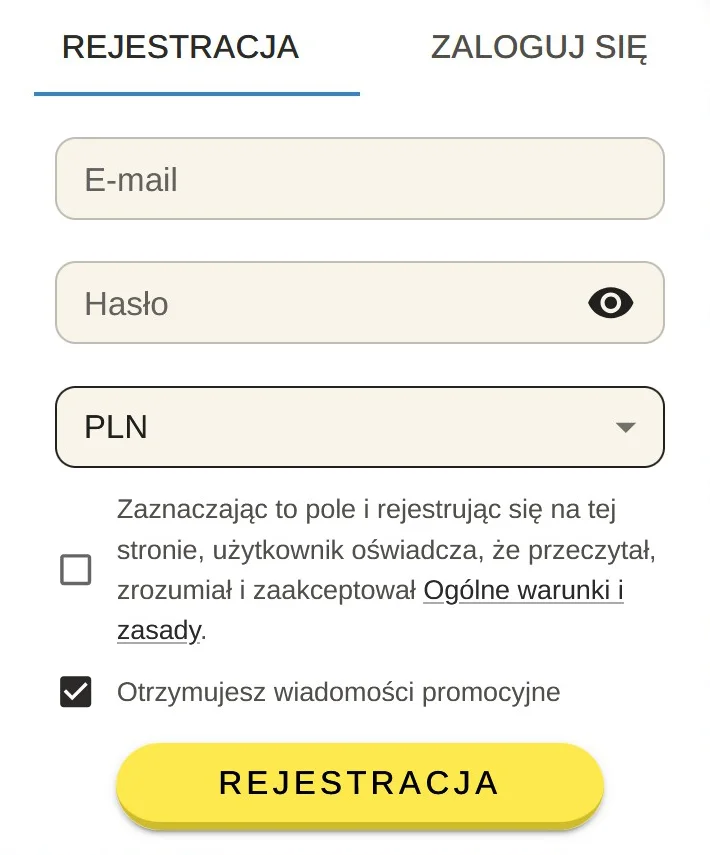 Beep Beep Casino Formularz Rejestracyjny