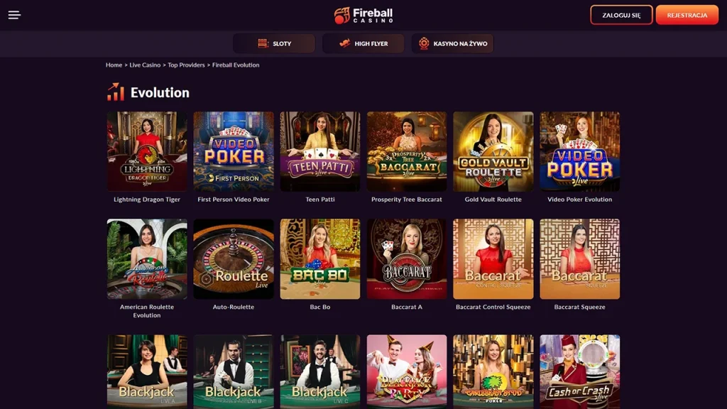 Fireball Casino Z Krupierem Na Zywo Fireball Casino Z Krupierem Na Zywo