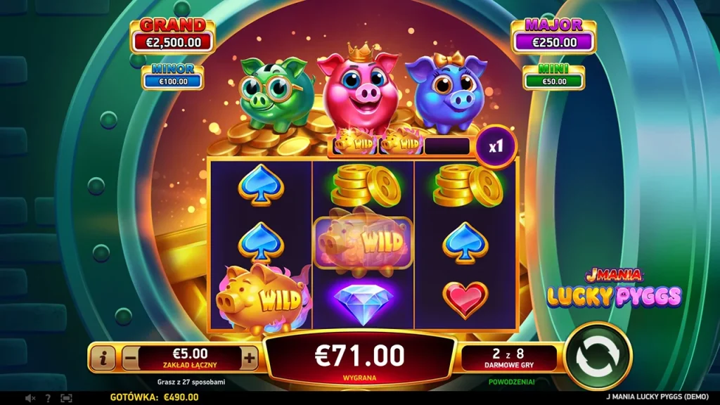 J Mania Lucky Pyggs Darmowe Spiny