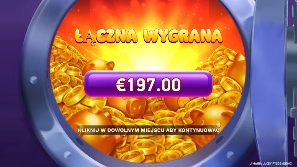J Mania Lucky Pyggs Wygrana