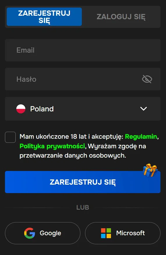 Maxbit Formularz Rejestracyjny