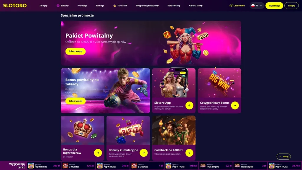 Slotoro Promocje
