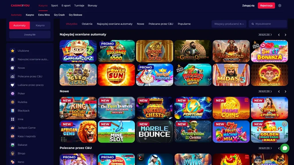 CasinoAndYou Gry