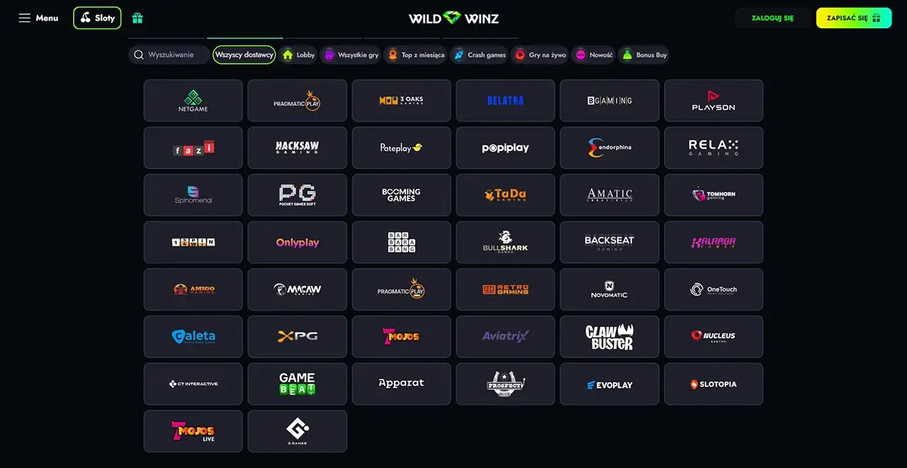 WildWinz Dostawcy