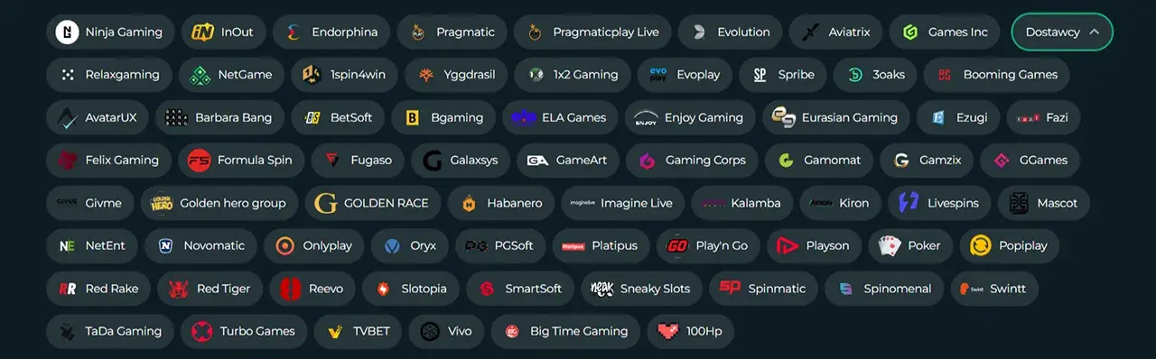 RokuBet Casino Dostawcy