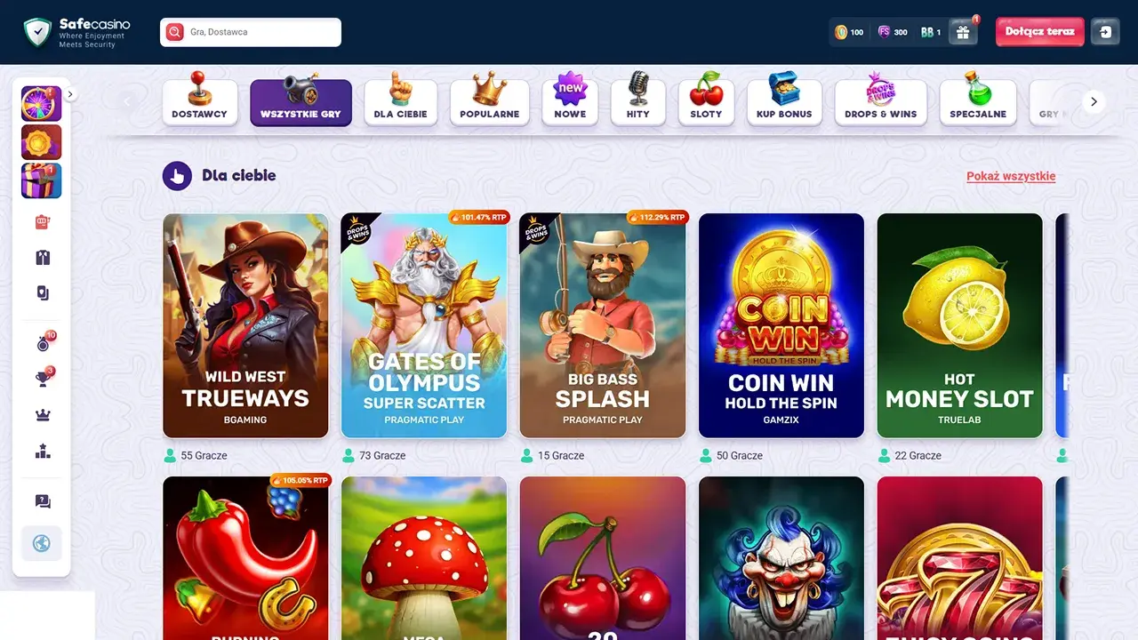 SafeCasino Casino Gry
