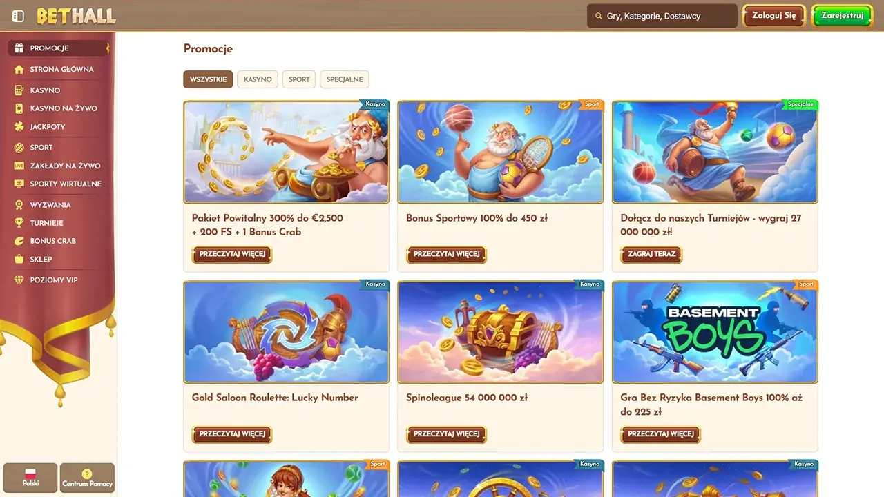 BetHall Casino Promocje