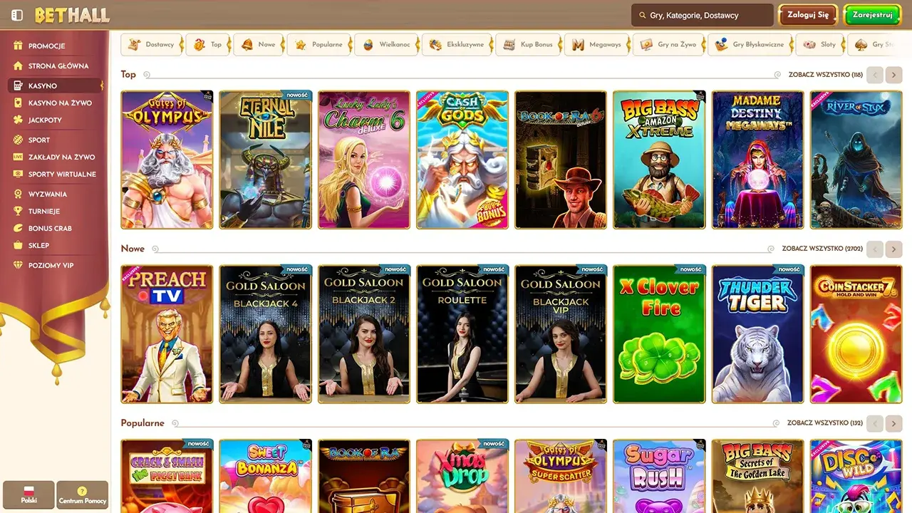 BetHall Casino Gry