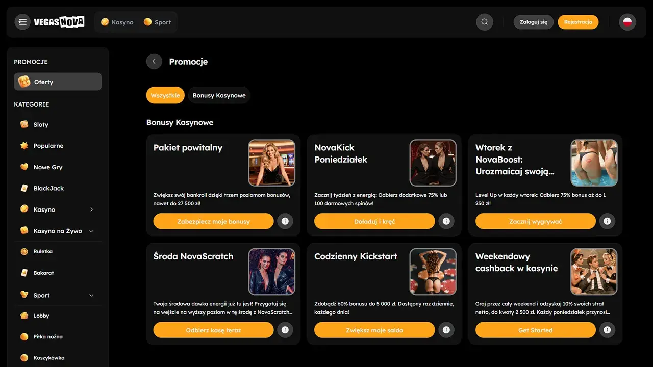 Vegas Nova Casino Promocje