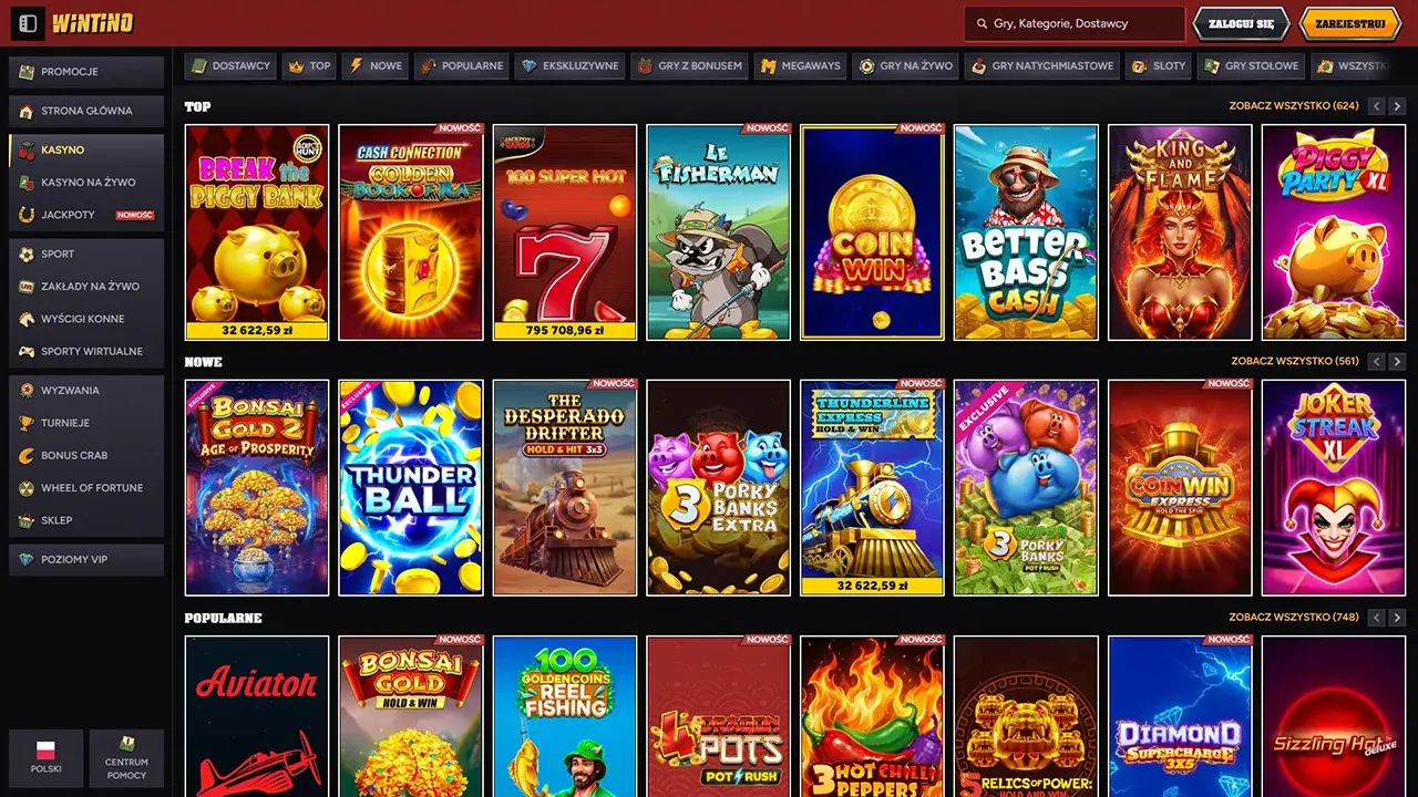 Wintino Casino Gry