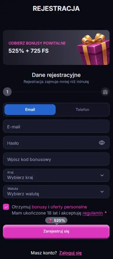 Win2Chill Casino Formularz Rejestracyjny Win2Chill Casino Formularz Rejestracyjny