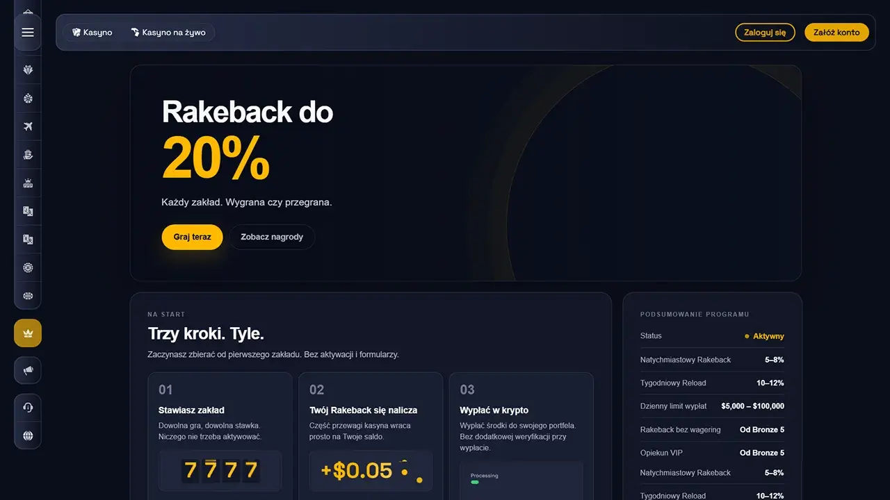 SpinCrypto Casino Program Lojalnościowy SpinCrypto Casino Program Lojalnościowy