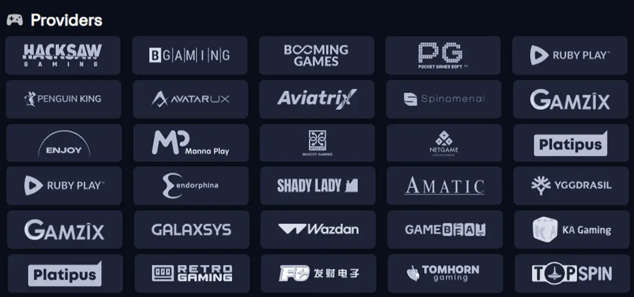SpinCrypto Casino Dostawcy SpinCrypto Casino Dostawcy