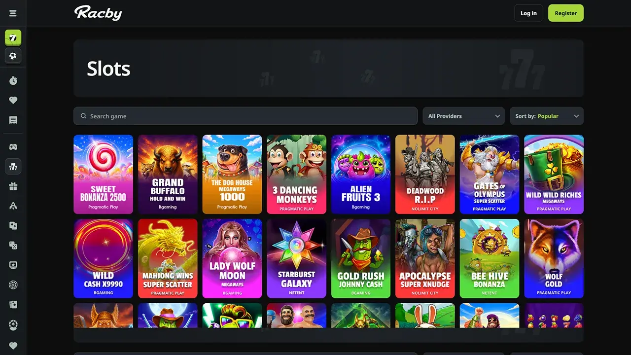 Racby Casino Sloty Racby Casino Sloty